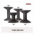 Office Furniture Accessories | Storex 00300U01C Wiggle Stool, Backless, Supports Up to 250 lbs, 12-in to 18-in Seat Height, Black Seat, Black Base image number 3