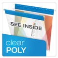 File Folders | Pendaflex 55708 1/5-Cut Tabs Letter Size Poly Hanging Folders - Assorted Colors (25/Box) image number 3