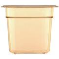 Food Trays, Containers, and Lids | Carlisle 3088513 StorPlus 6.38 in. x 6.75 in. x 6 in. 2.5-Quart High Heat Plastic Food Pan - Amber image number 2