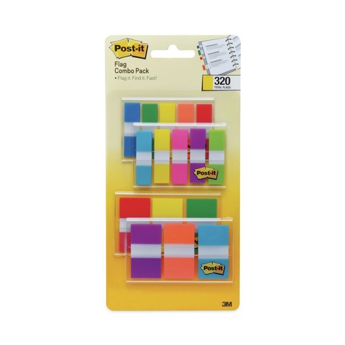 Page Flags | Post-it Flags 683-XL1 0.5 in. and 1 in. Page Flag Value Pack - Nine Assorted Colors (320/Pack) image number 0
