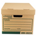 Back to School Sale | Universal 2822401 Letter/Legal Recycled Heavy-Duty Record Storage Box - Kraft/Green (12/Carton) image number 3