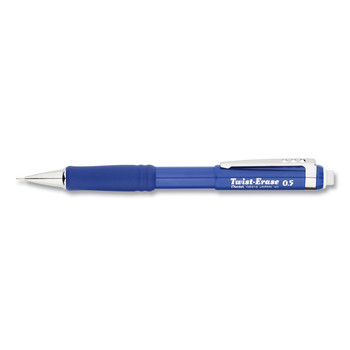 Pentel QE515C Twist-Erase III 0.5 millimeter HB (No. 2) Mechanical Pencil - Black Lead/Blue Barrel
