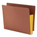 File Folders | Smead 73688 3.5 in. Expansion Drop-Front End Tab File Pockets - Redrope/Yellow/Letter Size (10/Box) image number 0