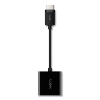Belkin AV10170BT 9.8 in. HDMI to VGA Adapter with Micro-USB Power - Black