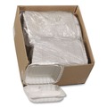 Food Trays, Containers, and Lids | Pactiv Corp. YCN809030000 3-Compartment 9 x 9 x 3.1 EarthChoice SmartLock Microwavable MFPP Plastic Hinged Lid Container - White (120/Carton) image number 4