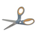 Arts & Crafts Supplies | Westcott 13731 8 in. Long 3.5 in. Cut Length Titanium Bonded Scissors - Crane-Style Gray/Yellow Handle image number 1