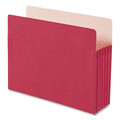File Folders | Smead 73241 5.25 in. Expansion Colored File Pockets - Letter Size/Red image number 0