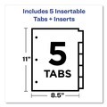 Clearance Center | Avery 11122 Big Tab 11 in. x 8.5 in. 5-Tab Double-Sided Gold Edge Reinforcing Insertable Dividers - Clear Tabs/White (1-Set) image number 7