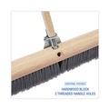 Just Launched | Boardwalk BWK20436 3 in. Flagged Polypropylene Bristles 36 in. Brush Floor Brush Head - Gray image number 2