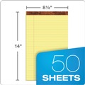 Notebooks & Pads | TOPS 7572 The Legal Pad 8.5 in. x 14 in. Ruled Perforated Pads - Wide/Legal, Canary Yellow (1-Dozen) image number 3