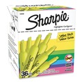 Washable Markers | Sharpie 1920938 Chisel Tip Tank Style Highlighter Value Pack - Fluorescent Yellow Ink, Yellow Barrel (36/Box) image number 1