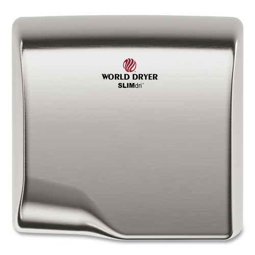 Facility Maintenance & Supplies | WORLD DRYER L-973A 110-240V 13.87 in. x 13 in. x 7 in. Brushed Stainless Steel SLIMdri Hand Dryer image number 0