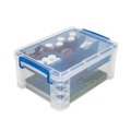 Boxes & Bins | Advantus 37371 Super Stacker Divided Storage Box with 6 Sections - Clear/Blue image number 2
