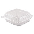  | Dart C90PST1 ClearSeal 8.3 in. x 8.3 in. x 3 in. Hinged-Lid Plastic Containers - Clear (250/Carton) image number 3