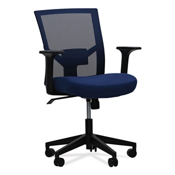 Alera ALEWS42B27 17.32 in. to 21.1 in. Seat Height Mesh Back Task Chair Supports Up to 275 lb - Navy Seat/Navy Back