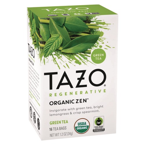 Beverages & Drink Mixes | Tazo 10794522003096 1.2 oz. Tea Bags - Organic Zen (96/Carton) image number 0