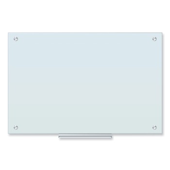 U Brands 2298U00-01 35 x 23 Glass Dry Erase Board - White Surface