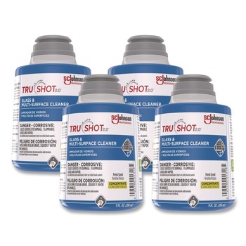 SC Johnson 379846 TruShot 2.0 Glass and Multisurface Cleaner Fresh Scent 9 oz Cartridge (4/Carton)