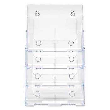  | Deflecto 77441 9.38w x 7d x 13.63h 4-Compartment Magazine Size DocuHolder - Clear