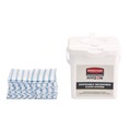 Cleaning Cloths | Rubbermaid Commercial HYGEN 2134283 12 x 12 Disposable Microfiber Cleaning Cloths - Blue/White Stripes (600/Carton) image number 1
