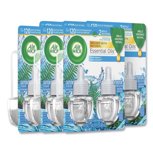 Odor Control | Air Wick 62338-79717 0.67 oz. Scented Oil Refill - Fresh Water (6/Carton) image number 0