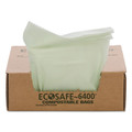 Trash Bags | Stout by Envision E2430E85 13 Gallon 0.85 mil 24 in. x 30 in. EcoSafe-6400 Bags - Green (45/Box) image number 1