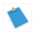 Clipboards | Universal UNV40307 1.25 in. Clip Capacity 8.5 in. x 11 in. Plastic Clipboard with High Capacity Clip - Translucent Blue image number 4