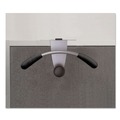 Wall Racks & Hooks | Alba PMMOUSPART Metal/Foam/ABS Hanger Shaped Partition Coat Hook - Silver/Black image number 3