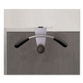 Wall Racks & Hooks | Alba PMMOUSPART Hanger Shaped Metal/Foam/ABS Partition Coat Hook - Silver/Black image number 3