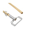 Mops | Boardwalk BWK609 60 in. Wood Spring Grip Metal Head Mop Handle for Most Mop Heads - Natural image number 1