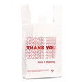  | Inteplast Group THW1VAL 11-1/2 in. x 21 in. Polyethylene Thank You Handled T-Shirt Bags - White (900/Carton) image number 3