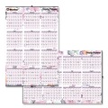 Bulletin Boards | Blueline C171920 12-Month (Jan to Dec): 2026 36 in. x 24 in. Passion Floral Artwork Yearly Laminated Wall Calendar - White/Multicolor Sheets image number 0