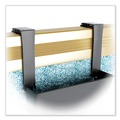 Desk Shelves | Deflecto 391404 Break-Resistant Plastic Partition Brackets for 2.63 to 4.13 Wide Partition Walls - Black (2/Set) image number 4