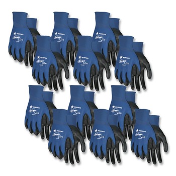 MCR Safety N9696L Ultra Tech TaCartonile Dexterity Work Gloves - Large Blue/Black (1-Dozen)