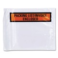 Envelopes & Mailers | Quality Park QUA46894 4.5 x 5.5 Self-Adhesive Top-Print Front Packing List Envelope - Clear/Orange (100/Box) image number 3