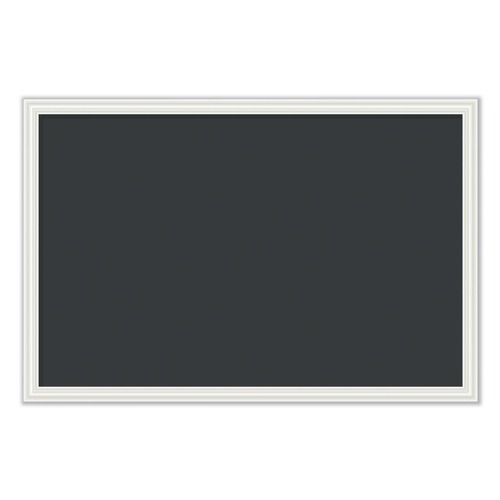 Bulletin Boards | U Brands 2073U00-01 30 x 20 Magnetic Chalkboard with Decor Frame - Black Surface/White Wood Frame image number 0
