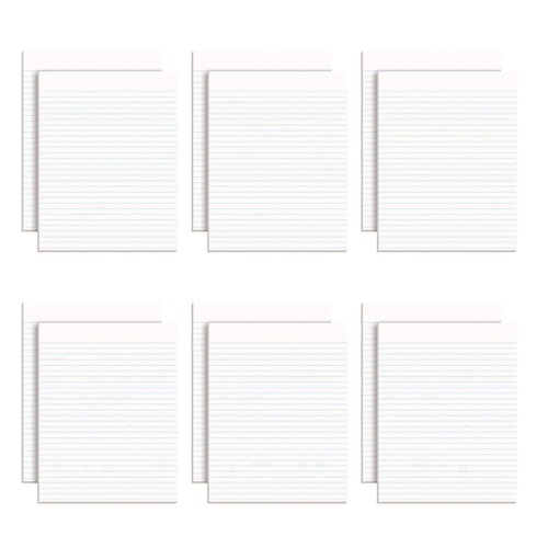 Back to School Sale | Ampad 21-112 8.5 in. x 11 in. Glue Top Pads - Wide/Legal, White (1-Dozen) image number 0