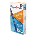 Pens | Paper Mate 2102161 1 mm Bold Profile Retractable Gel Pen - Blue Ink, Translucent Blue Barrel (1-Dozen) image number 0