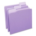 File Folders | Universal UNV10505 Deluxe Colored Top 1/3-Cut Tabs Letter Size File Folders - Violet/Light Violet (100/Box) image number 1