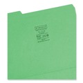 File Folders | Smead 12134 0.75 in. Expansion Reinforced 1/3-Cut Top Tab Colored File Folders - Letter Size/Green (100/Box) image number 2
