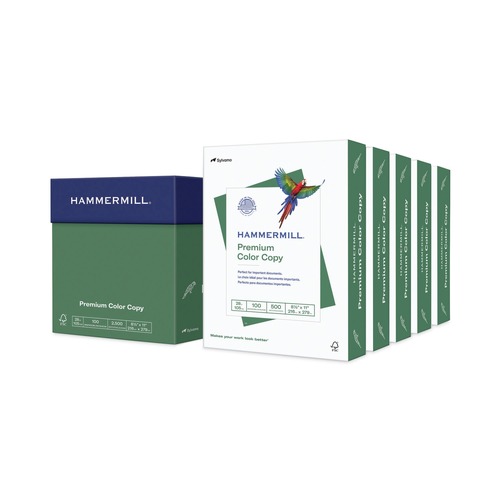 Copy & Printer Paper | Hammermill 102450 Premium Color Copy 28 lbs. 8.5 in. x 11 in. Print Paper - 100 Bright White (500/Ream, 5 Reams/Carton) image number 0