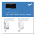 Paper Towels and Napkins | Scott 09608 Essential 20 in. x 6 in. x 11 in. Coreless Twin Jumbo Roll Tissue Dispenser - Black image number 8