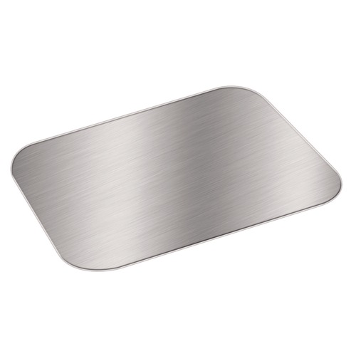 Food Trays, Containers, and Lids | Handi-Foil HFA 4045L 6.25 in. x 8.37 in. Foil Laminated Board Lid for Take Out Containers - White/Silver (500/Carton) image number 0