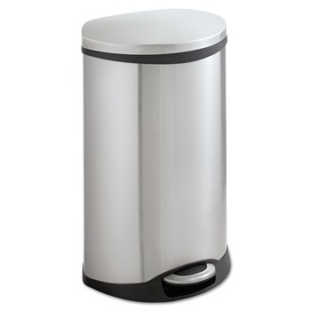Safco 9903SS 12.5 Gallon Steel Stainless Steel Step-On Medical Receptacle