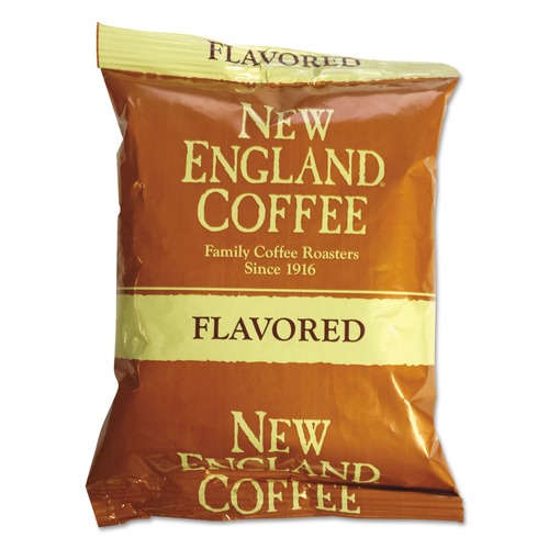 Coffee | New England Coffee 026530 2.5 oz. Coffee Portion Packs - Hazelnut Creme (24/Carton) image number 0