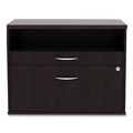 Office Filing Cabinets & Shelves | Alera ALELS583020ES Open Office Desk Series 29.5 x 19.13 x 22.88 Legal/Letter Low File 2-Drawer Cabinet Credenza - Espresso image number 0