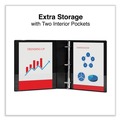 Binders | Universal UNV20743 11 in. x 8.5 in. 1.5 in. Capacity 3 Rings Slant D-Ring View Binder - Black image number 7