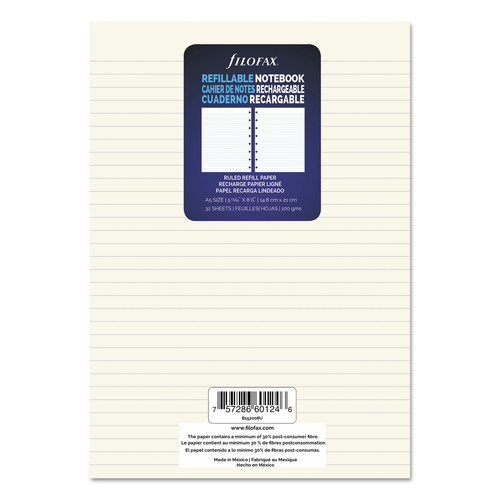 Notebooks & Pads | Filofax B152008U 8.25 in. x 5.81 in. 8-Hole Narrow Rule Notebook Refills image number 0