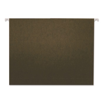 JUST LAUNCHED | Universal UNV14113EE 1/3 Tab 11 Point Stock Hanging File Folders - Letter, Standard Green (25/Box)