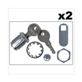 Cleaning Carts | Rubbermaid Commercial FG9T73M20000 Replacement Lock and Keys for Cleaning Carts - Silver image number 3